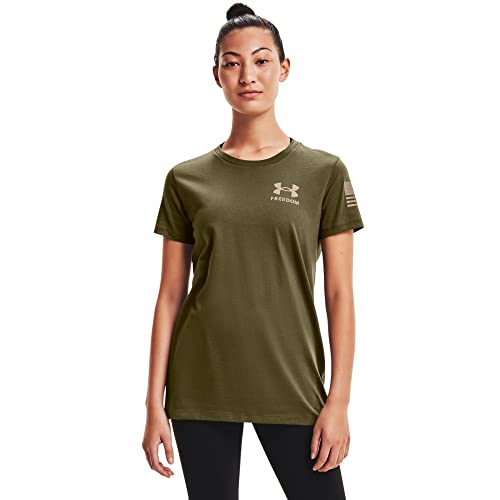 Under Armour Women's New Freedom Flag T-Shirt , Marine Od Green (390)/Desert Sand , X-Large von Under Armour