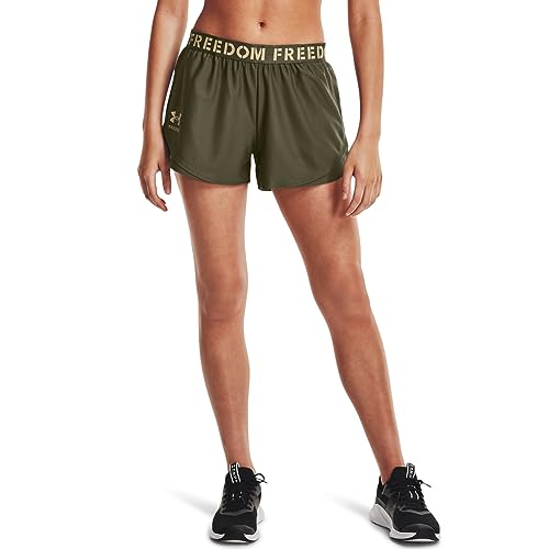 Under Armour Women's New Freedom Playup Shorts , Marine Od Green (390)/Black , X-Large von Under Armour