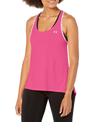 Under Armour Women's Standard Knockout Tank Top, (640) Pink Punk / / White, Small von Under Armour