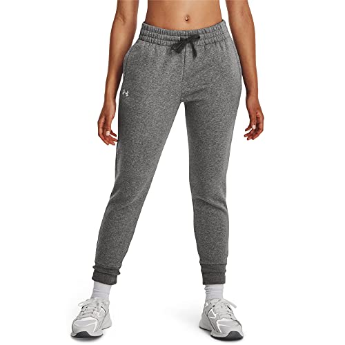 Under Armour Women's Standard Rival Fleece Joggers, (025) Castlerock Light Heather / / White, XX-Large Tall von Under Armour