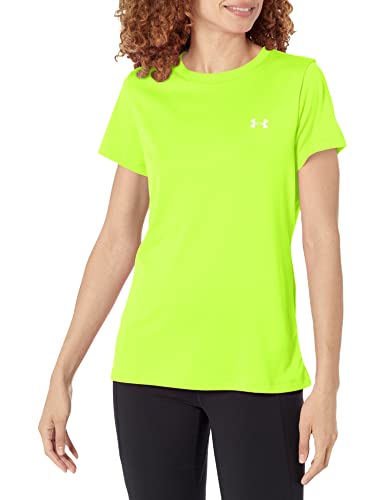 Under Armour Women's Standard Tech Short-Sleeve T-Shirt, (370) Lime Surge / / Metallic Silver, X-Small von Under Armour