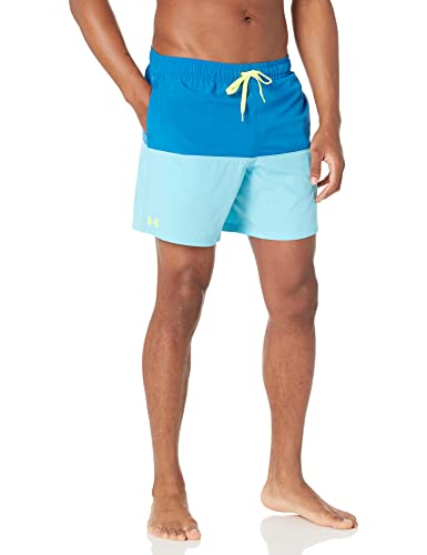 Under Armour mens Ua Harbor Heritage Colorblock Volley Swim Trunks, Sp22 Cruise Blue-2, Medium US von Under Armour