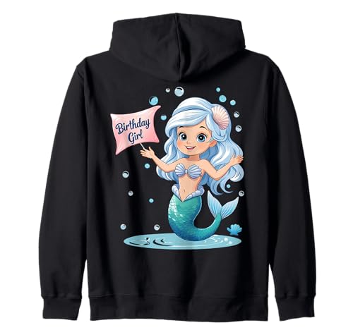 Niedliche Cartoon-Meerjungfrau für Kleinkinder Kinder Jugend Mädchen Geburtstag Kapuzenjacke Niedliche Cartoon-Meerjungfrau für Kleinkinder Kinder Jugend Mädchen Geburtstag Kapuzenjacke von Under the Sea Birthday Party Ideas Granddaughter