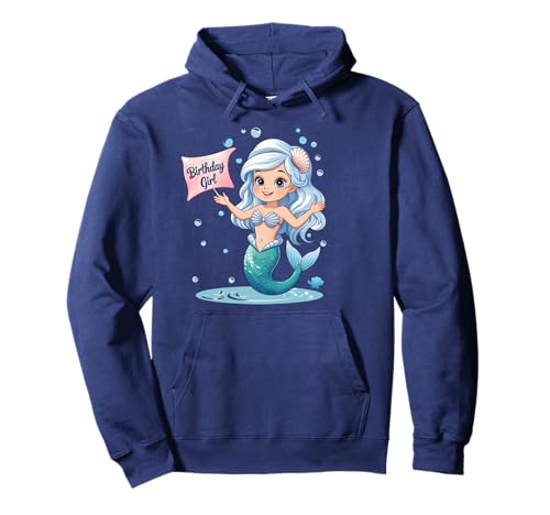 Niedliche Cartoon-Meerjungfrau für Kleinkinder Kinder Jugend Mädchen Geburtstag Pullover Hoodie von Under the Sea Birthday Party Ideas Granddaughter