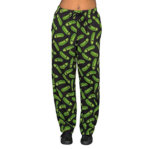 Underboss Rick and Morty Pickle Rick Black and Green Lounge Pants (Adult X-Large) von Underboss