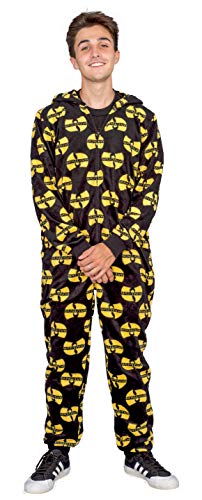 Wu Tang Clan Logo Toss Adult Pajama Union Suit Black von Underboss