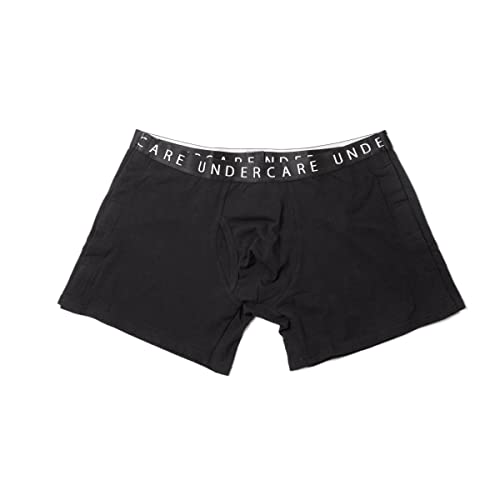 Undercare Adaptive Unterwäsche: Herren-Boxershorts mit einfachem Klettverschluss und Eingriff, Schwarz, Large von Undercare
