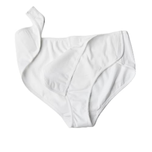 Undercare Adaptive Unterwäsche:Damen Slip Panty mit einfachem Klettverschluss, Single, Weiss/opulenter Garten, 4XL Große Größen von Undercare
