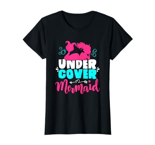 Meerjungfrau Kostüm für Mädchen und Frauen Geschenk T-Shirt von Undercover Mermaid und Meerjungfrauen Shirt