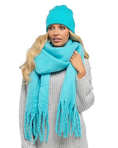 Damen Wintermütze / Beanie / Schal / Schal / Schal / Schal, Set - Blau, One size von Undercover