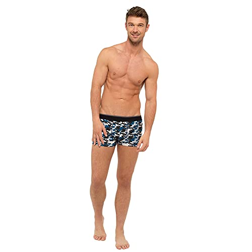 Herren-Boxershorts mit elastischem Bund, Jersey, gemustert, 6 Stück, camouflage, XL von Undercover