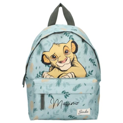 Kindergartenrucksack Disney König der Löwen Simba - Personalisiert mit Name - Kleiner Rucksack Jungen Kinder - Freizeitrucksack Mädchen 2 Fächer von Undercover