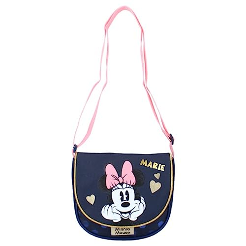 Kleine Handtasche Mädchen mit Name personalisiert - Kinder Glitzer Tasche Disney Minnie Mouse - Umhängetasche Kindertasche Spielzeug von Undercover