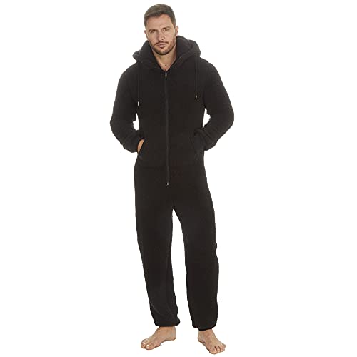 Undercover Dicker, kuscheliger Fleece-Onesie für Herren mit Kapuze und Reißverschluss, M/L von Undercover