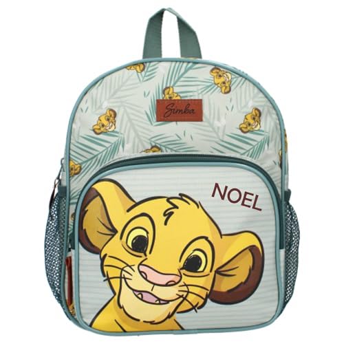 Personalisierter Kindergarten-Rucksack mit Name Disney König der Löwen Simba | Kleiner Kinderrucksack Jungen Mädchen | Freizeitrucksack mit seitlichen Netztaschen von Undercover
