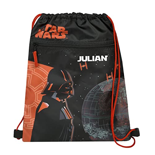 Turnbeutel Junge mit Name | Personalisierter Schuhbeutel StarWars Darth Vader | Sportbeutel zum Zuziehen Kinder-Rucksack | inkl. Wunschaufdruck von Undercover