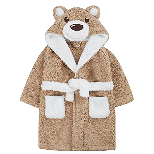 Undercover Bademantel für Jungen und Kinder, weiches Fleece, mit Kapuze, Teddy, 146 von Undercover