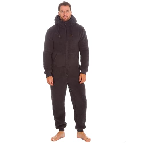 Undercover Dicker, kuscheliger Fleece-Onesie für Herren mit Kapuze und Reißverschluss, M/L von Undercover