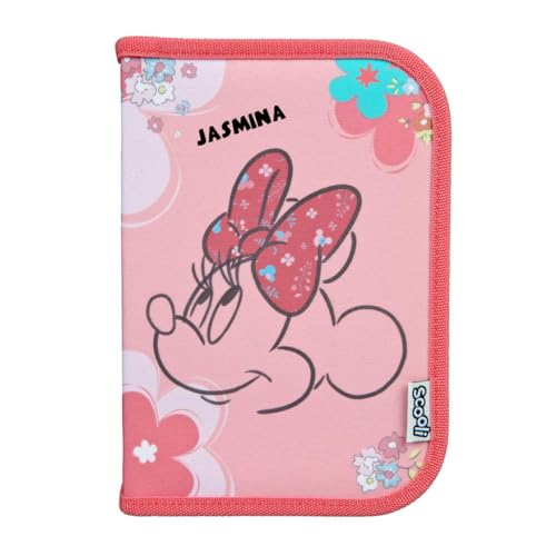 Undercover Federmappe Minnie Mouse Mädchen - Personalisiert mit Name - Federtasche Disney in rosa mit Inhalt Stiften - Schüleretui Grundschule Schulanfang Kinder von Undercover