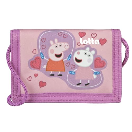 Undercover Geldbörse Peppa Pig Mädchen - Personalisiert mit Name - Geldbeutel zum Umhängen Kinder von Undercover