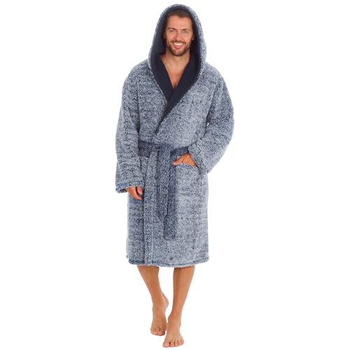 Undercover Mens Cargo Bay Sherpa Dressing Gown 31B1489 Navy Large von Undercover