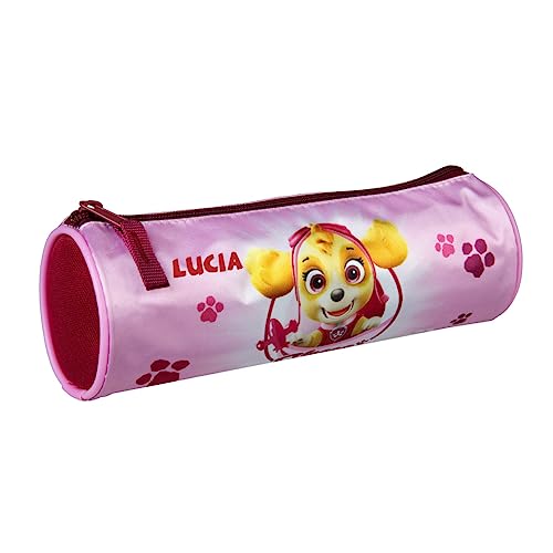 Schlampermäppchen Paw Patrol Skye mit Namen | Motiv Hunde für Mädchen in rosa | Personalisiertes Schüler-Etui Federmappe für Schule und Daheim von Undercover