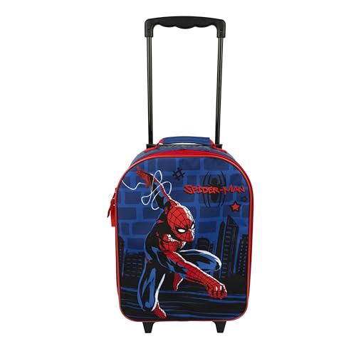 Undercover - Spider Man Kinder Trolley - geräumiges Hauptfach - idealer Reisebegleiter - verstellbare und fixierbare Teleskopstange von Undercover