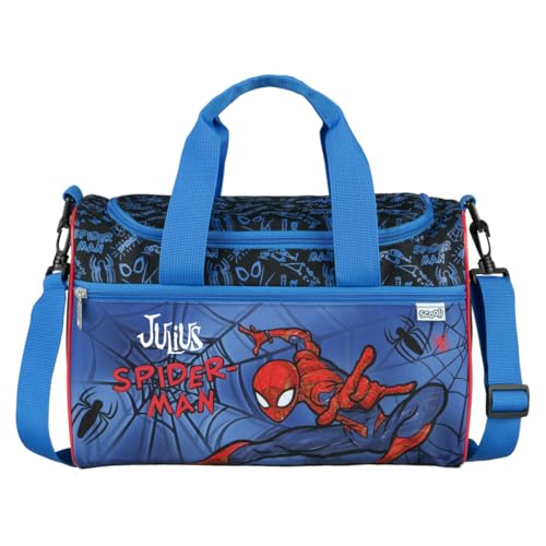 Undercover Sporttasche Marvel Spider-Man Jungen - Personalisiert mit Namen - Kleine Reisetasche Weekender Bag Kinder Superhelden - 35 x 23 x 16 cm von Undercover