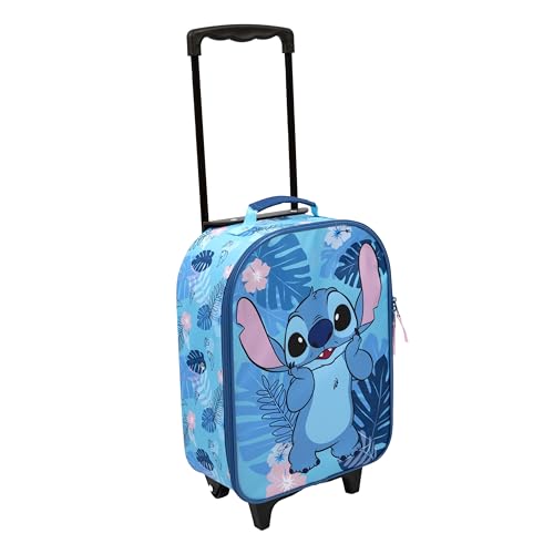 Undercover - Stitch Kinder Trolley - geräumiges Hauptfach - idealer Reisebegleiter - verstellbare und fixierbare Teleskopstange von Undercover