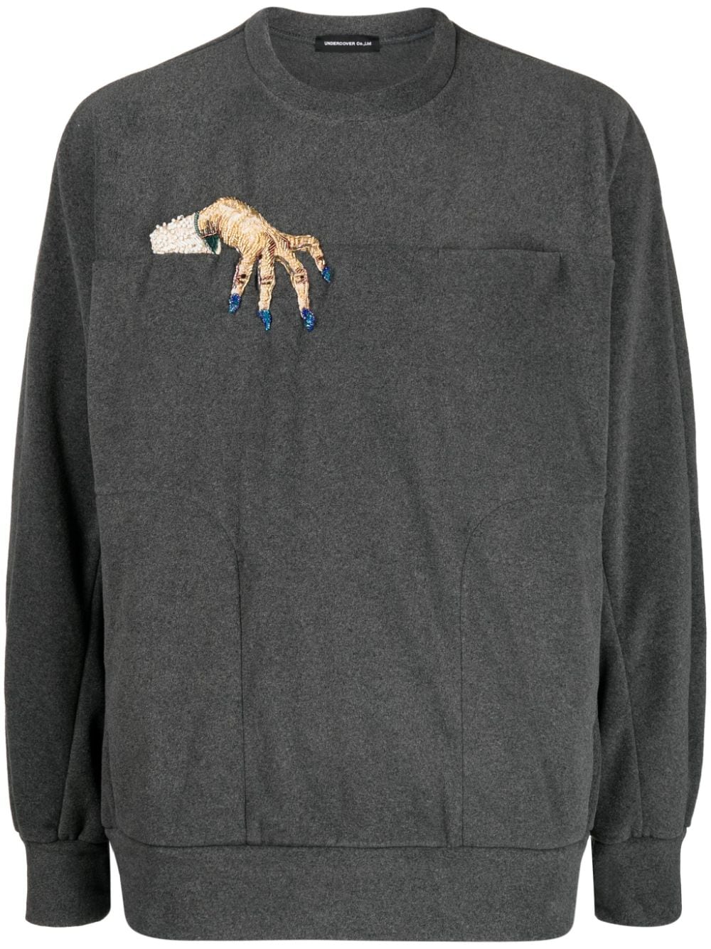 Undercover Sweatshirt mit Stickerei - Grau von Undercover