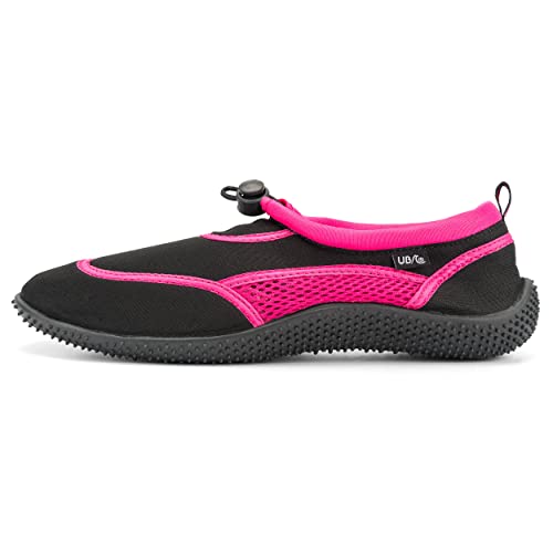 Undercover Wasserschuhe für Kinder und Erwachsene, Neopren, mit Griffen, Damen Schwarz Pink, 37 EU von Undercover