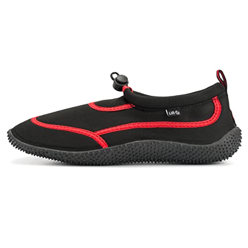 Undercover Wasserschuhe für Kinder und Erwachsene, Neopren, mit Griffen, Herren Schwarz Rot, 42 1/3 EU von Undercover