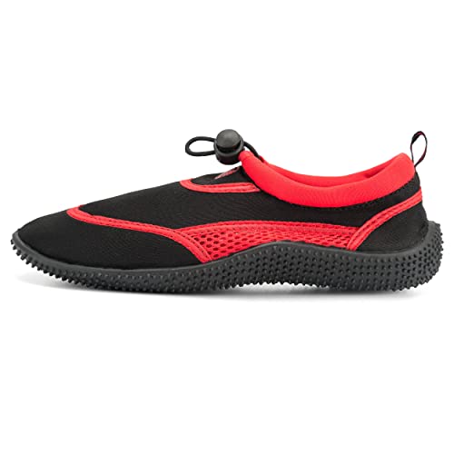 Undercover Wasserschuhe für Kinder und Erwachsene, Neopren, mit Griffen, Kinder schwarz rot, 32 EU von Undercover