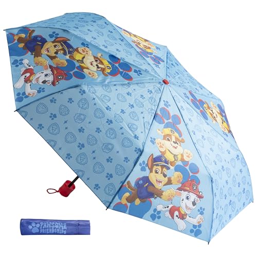 Undercover - faltbarer Regenschirm Paw Patrol – Taschenschirm mit Schutzhülle - 94 cm Durchmesser - Leichtgewicht und ideal für Kinderhände von Undercover