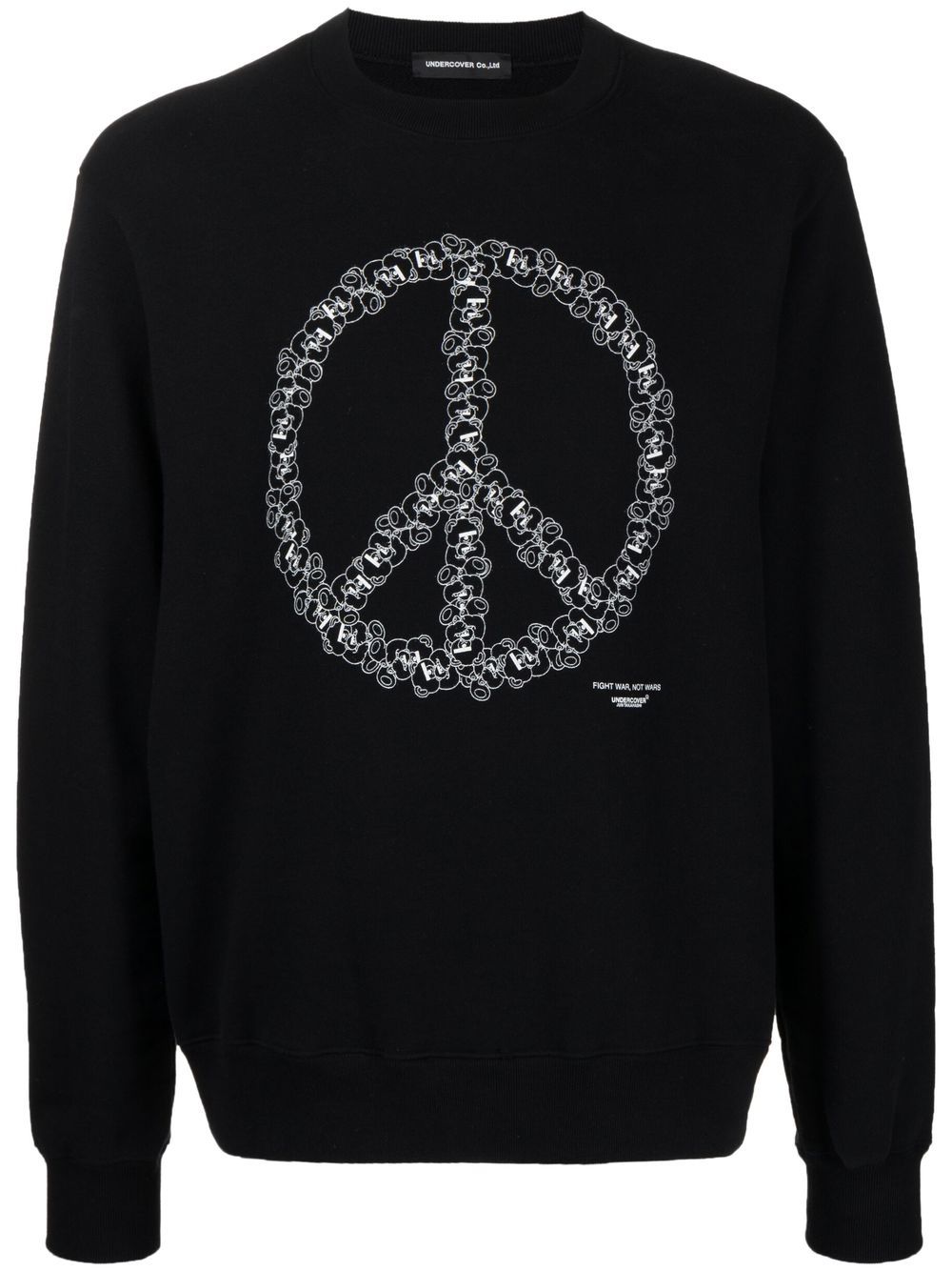 Undercover Sweatshirt mit Peace-Print - Schwarz von Undercover