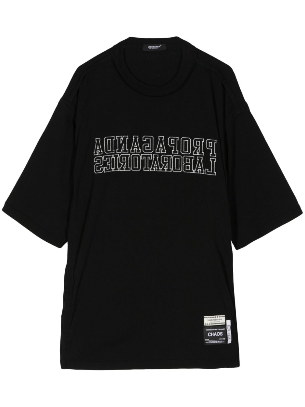 Undercover slogan-embroidered cotton T-shirt - Schwarz von Undercover