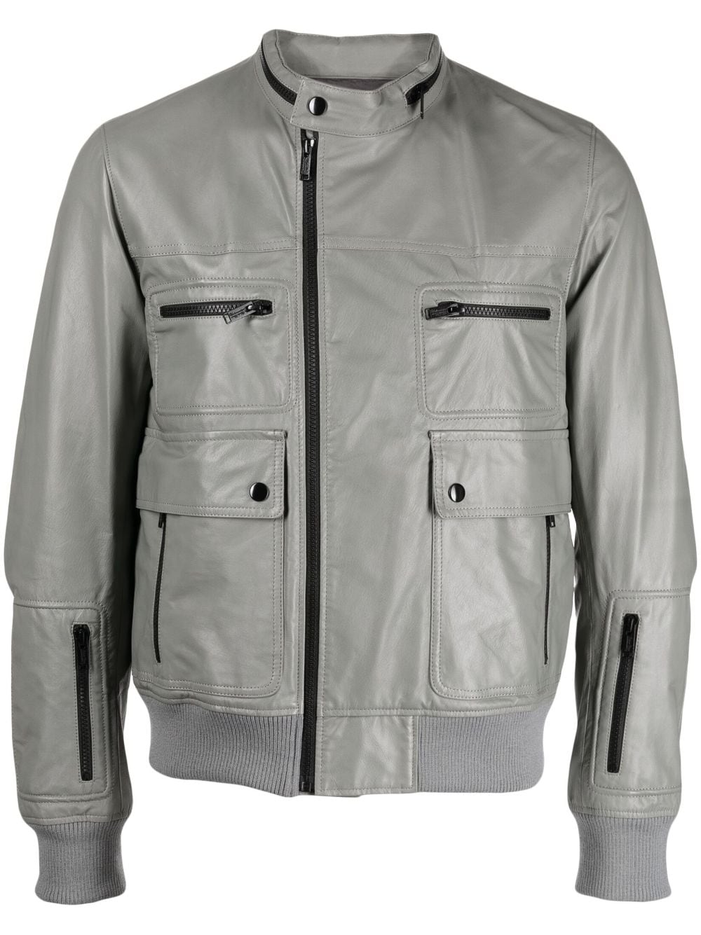 Undercover Bikerjacke mit Reißverschluss - Grau von Undercover