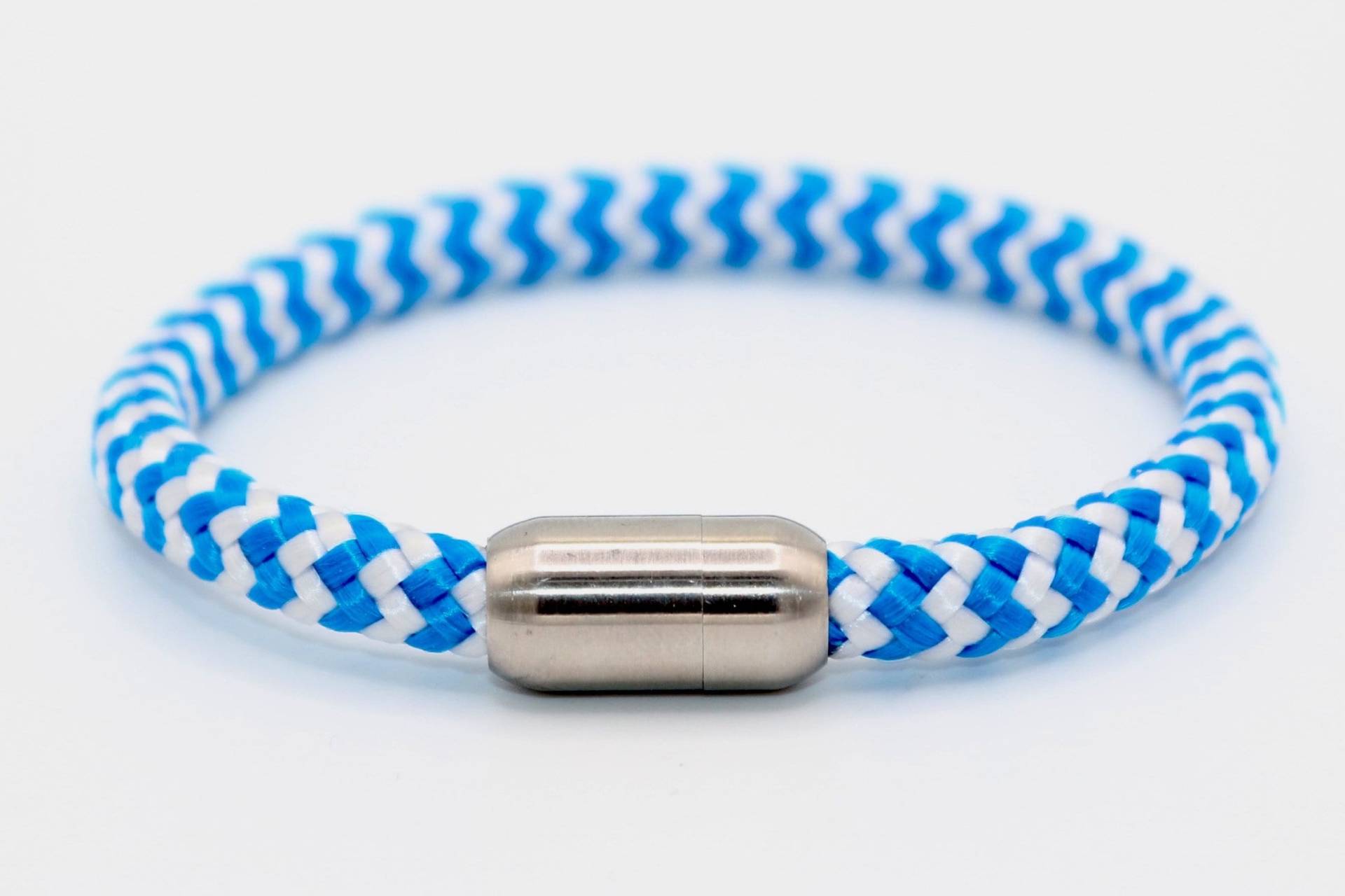 Segeltau Armband Blau Weiss 6 Mm Mit Edelstahl Magnetverschluss Herren Damen Segeltau Armband Blau Weiss 6 Mm Mit Edelstahl Magnetverschluss Herren Damen von UnderdogDesigns1