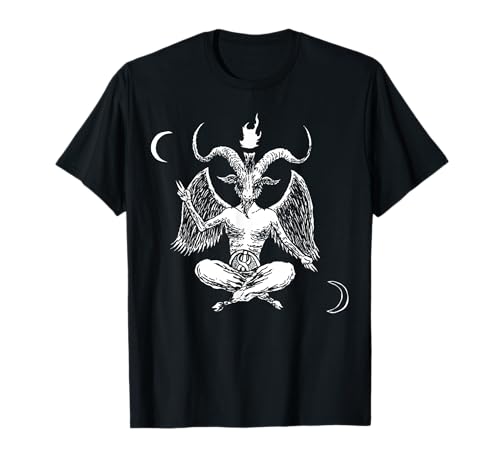 Baphomet - Winged Man - T-Shirt mit Ziegenkopf und Halbmond T-Shirt von Underground Culture Clothing von Kraftd
