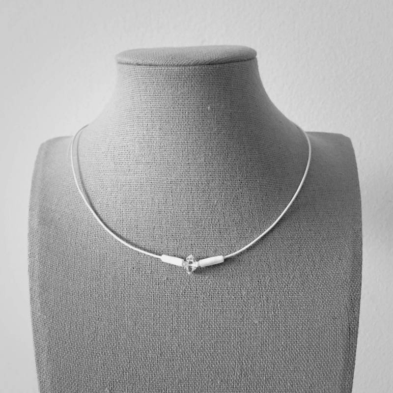 Ny Herkimer Diamant Quartz Leder Halskette Ny Herkimer Diamant Quartz Leder Halskette von UndergroundStars