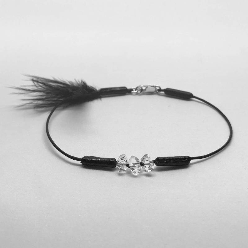 Ny Herkimer Diamantquarz Lederarmband Ny Herkimer Diamantquarz Lederarmband von UndergroundStars