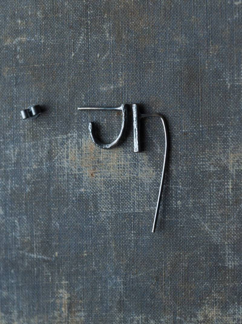 Einzigartige Oxidierte Ohrringe 925 Sterling Silber Einzigartiger Handgemacht Schmuck Von Undergrowth Studio von UndergrowthStudio