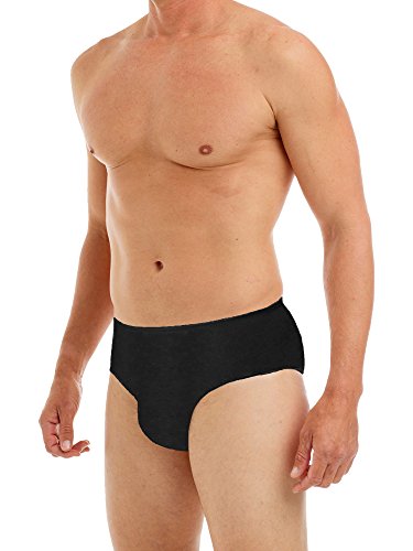 Underworks Einwegunterwäsche für Herren, 100 % Baumwolle, für Reisen, Krankenhausaufenthalte, Notfälle, 20 Stück, schwarz, Large von Underworks