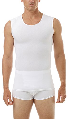 Underworks Herren Kompressionshemd aus Baumwolle – für Workouts, Slimming, als Unterhemd - Weiß - Medium 36/38 US von Underworks