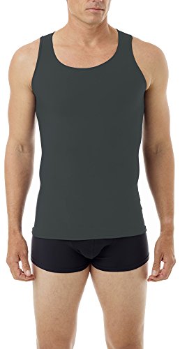 Underworks 473 Herren-Kompressions-Tanktop aus Mikrofaser, leistungsstark, für Workouts, Sporttraining und Formgebung, Dunkelgrau, XL von Underworks