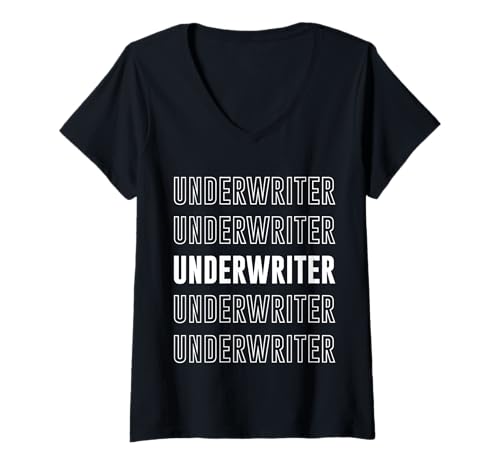 Damen Versicherer T-Shirt mit V-Ausschnitt Damen Versicherer T-Shirt mit V-Ausschnitt von Underwriter Apparel