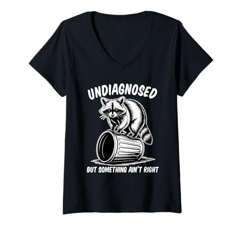 Damen Undiagnosed But Something Ain't Right T-Shirt mit V-Ausschnitt von Undiagnosed But Something Ain't Right