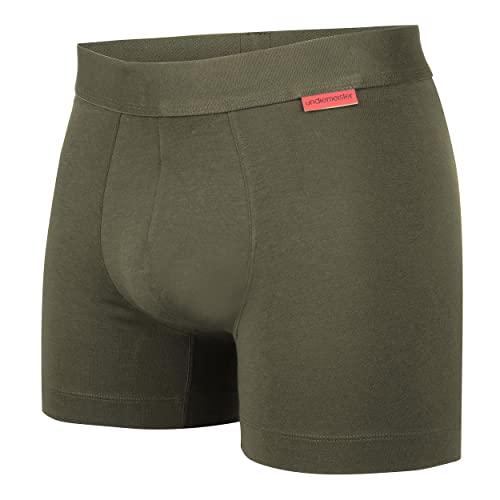 Undiemeister Herren Boxershorts aus Baumwolle/Mellowood - Premium Unterhosen für Männer - Atmungsaktive Boxershorts für optimalen Komfort - Highland Moss - Große S von Undiemeister