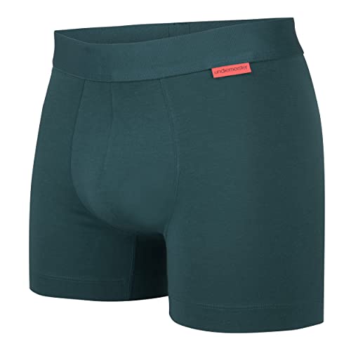 Undiemeister Herren Boxershorts aus Baumwolle/Mellowood - Premium Unterhosen für Männer - Atmungsaktive Boxershorts für optimalen Komfort - Misty Forest - Große S von Undiemeister