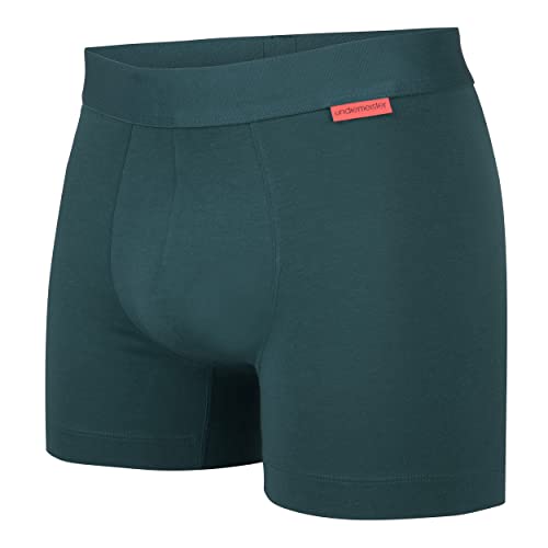 Undiemeister Herren Boxershorts aus Baumwolle/Mellowood - Premium Unterhosen für Männer - Atmungsaktive Boxershorts für optimalen Komfort - Misty Forest - Große XL von Undiemeister